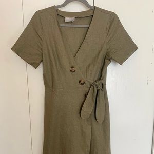 ASOS Linen Wrap Dress
